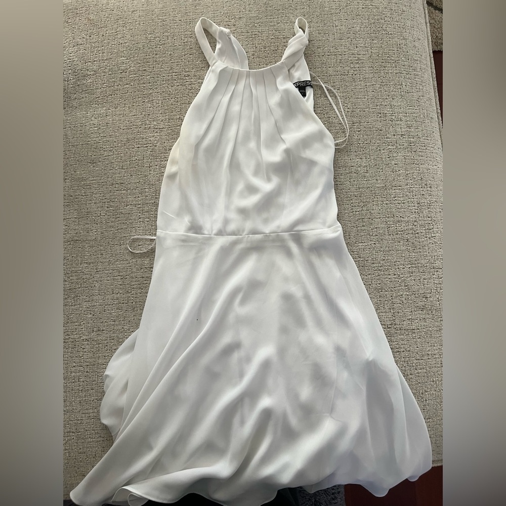 Express white halter dress